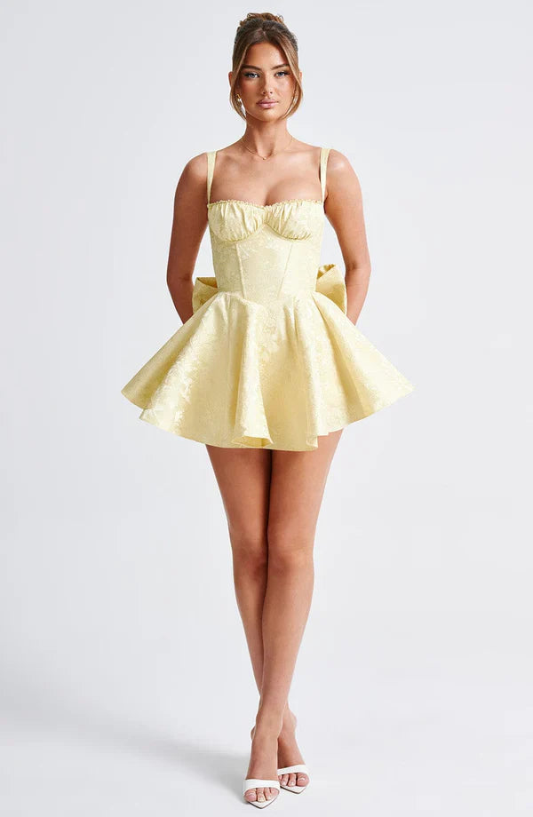 AMELIE MINI DRESS – LEMON