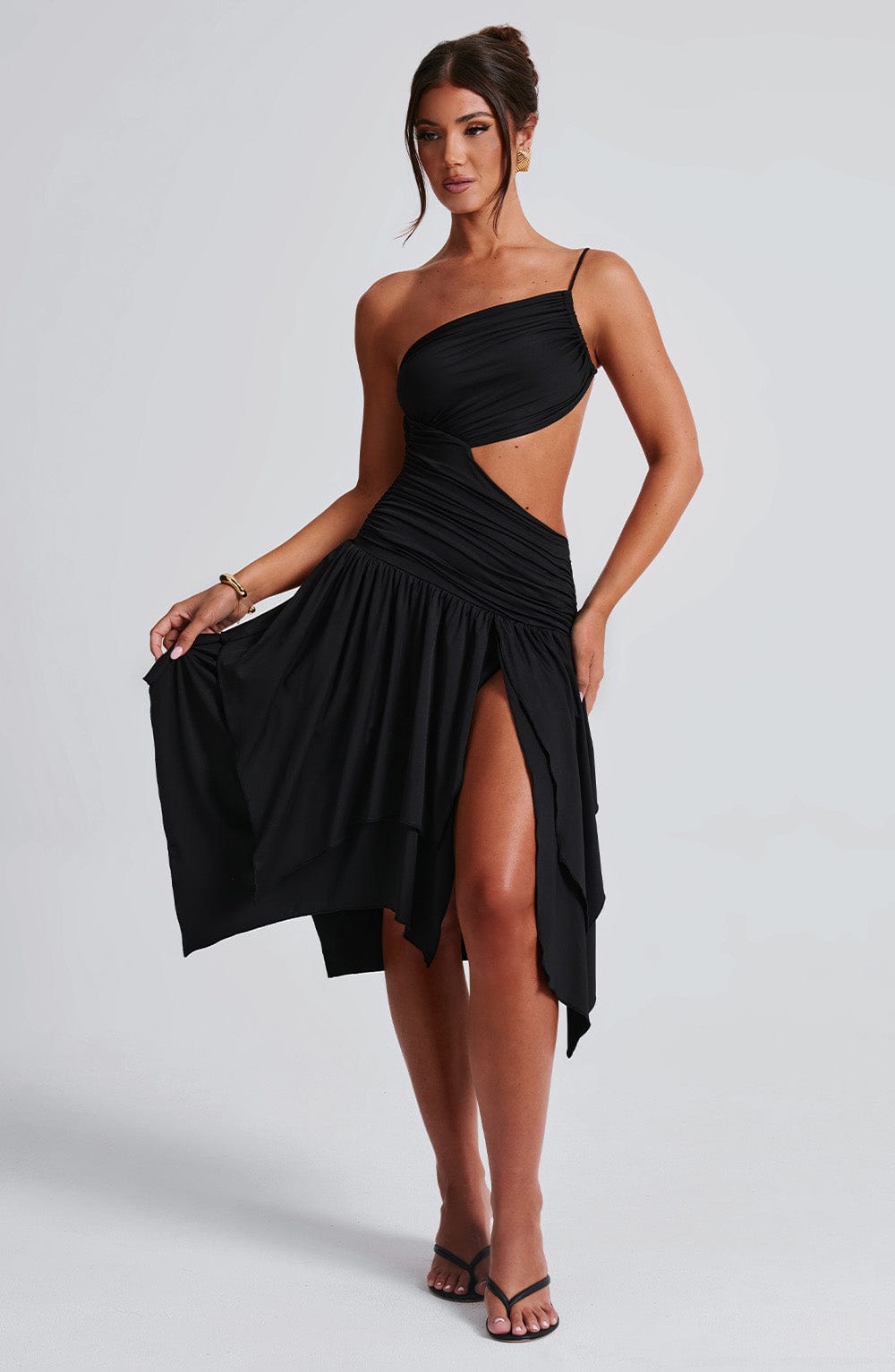 MAEVE MIDI DRESS - BLACK