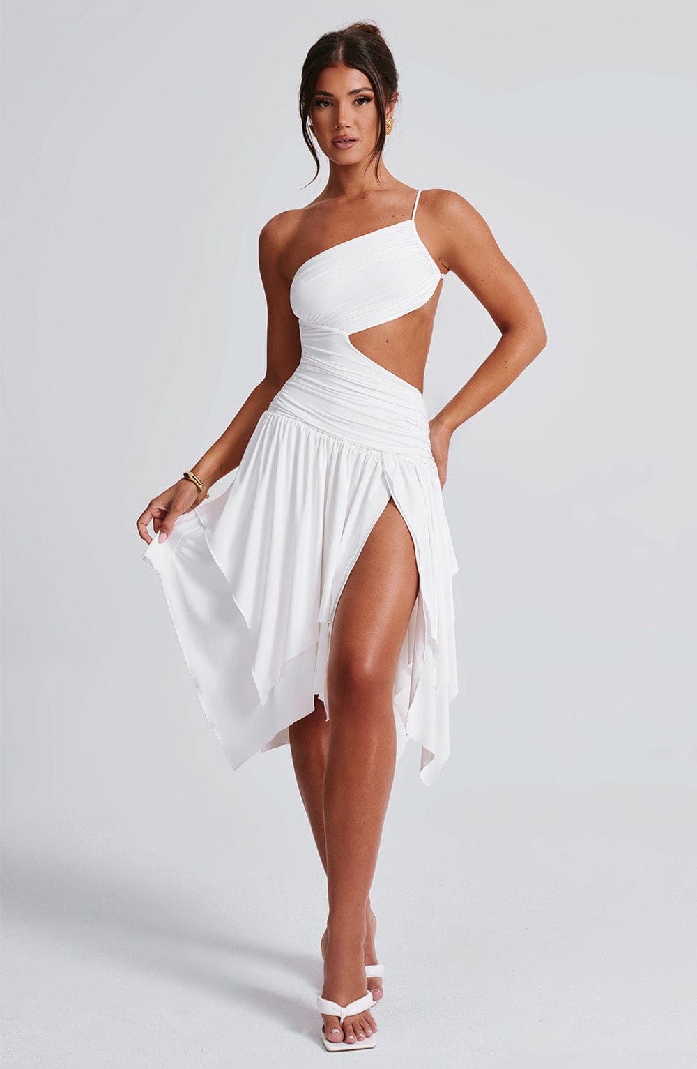 MAEVE MIDI DRESS - WHITE