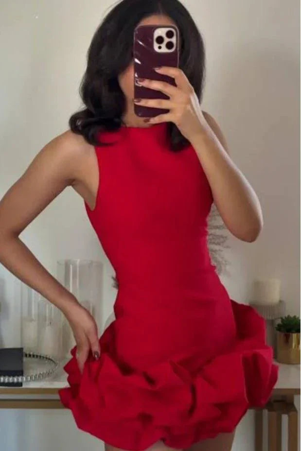 BRIELLE MINI DRESS - RED