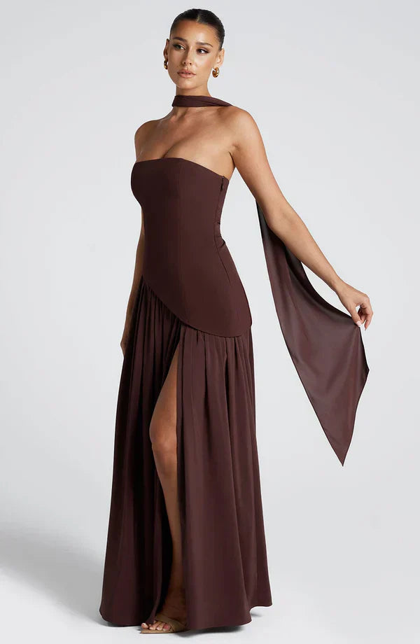 VALENCIA MAXI — PLUM BROWN