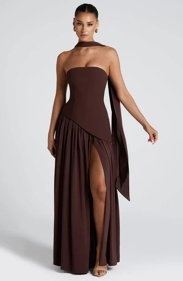 VALENCIA MAXI — PLUM BROWN