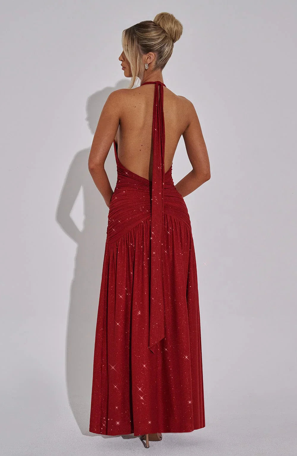 Lina Maxi Dress - Red Sparkle