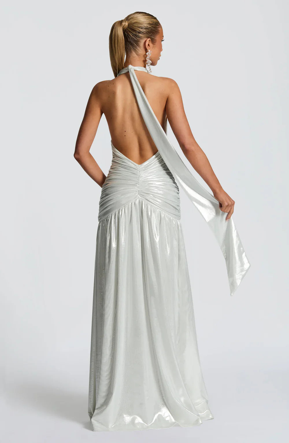 Melania Maxi Dress – Silver