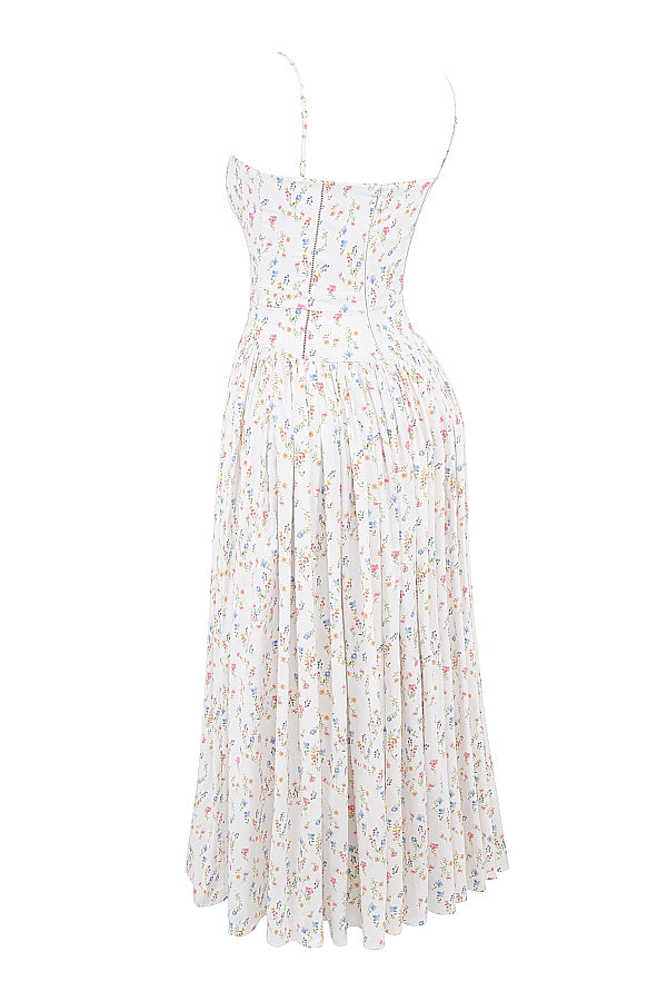 ISABELLA POSY MAXI DRESS – WHITE