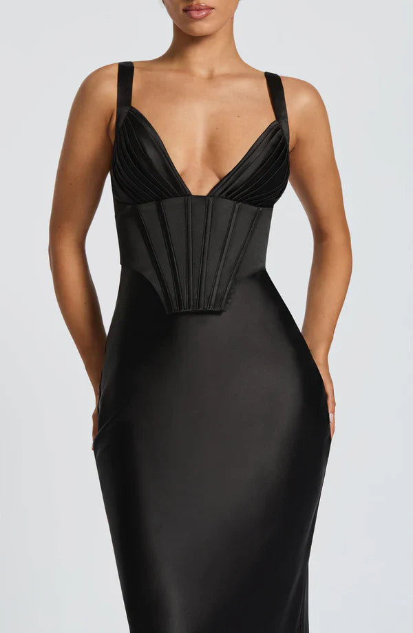 ALINA MAXI DRESS – BLACK