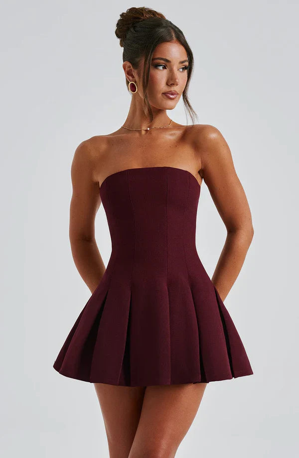 MONACO MINI DRESS – CHERRY LACQUER