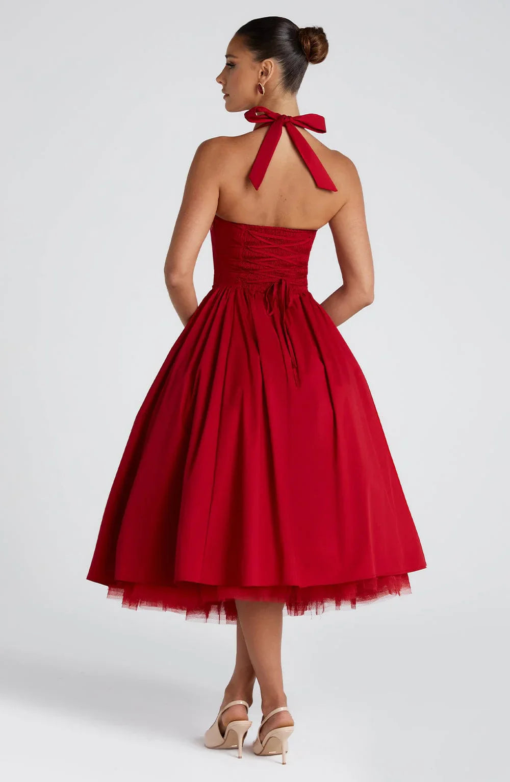 EVANA MIDI DRESS – RED