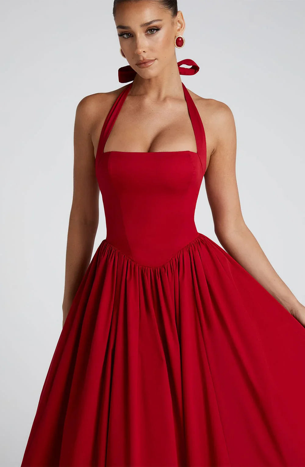EVANA MIDI DRESS – RED
