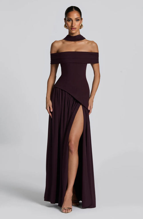 AMARA MAXI DRESS – PLUM