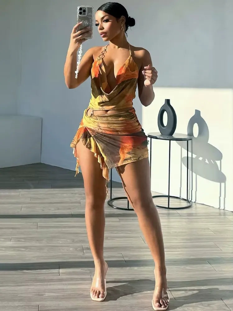 CAMI MINI DRESS - YELLOW