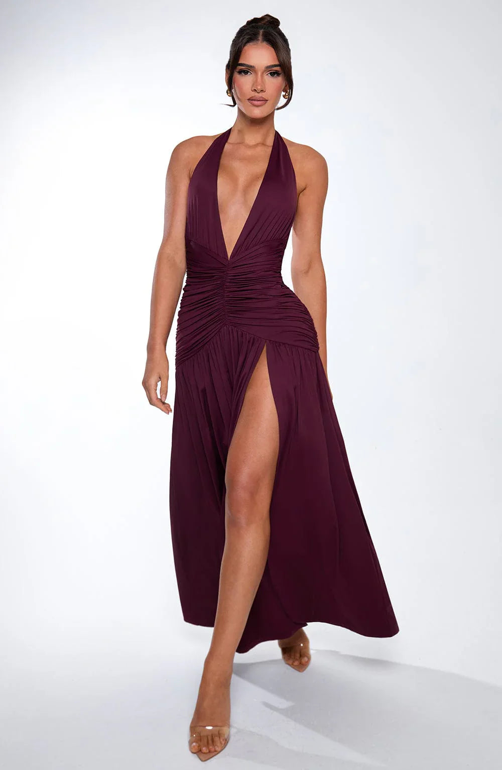 Lina Maxi Dress – Cherry Lacquer