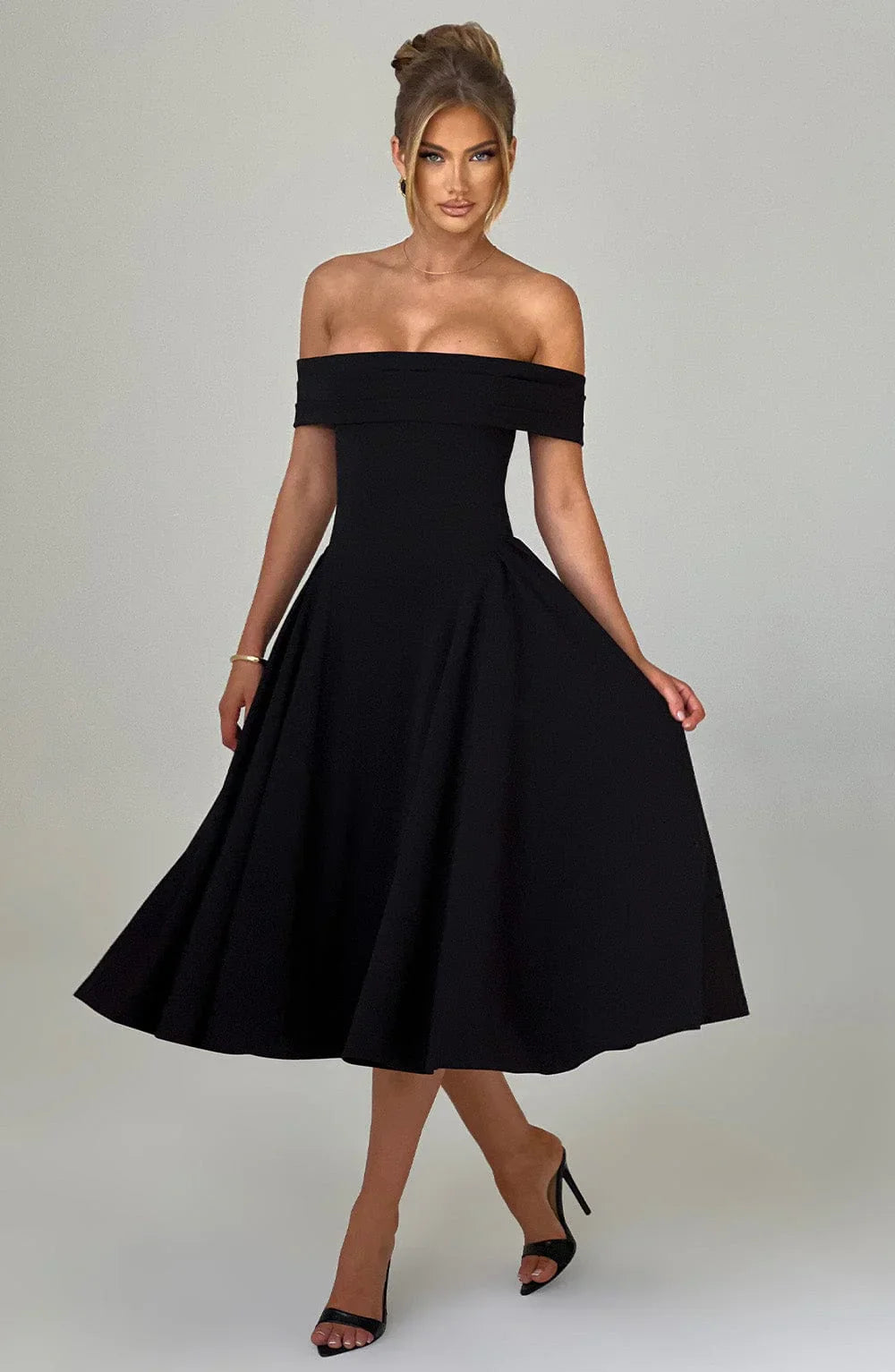 BENNET MIDI DRESS - BLACK