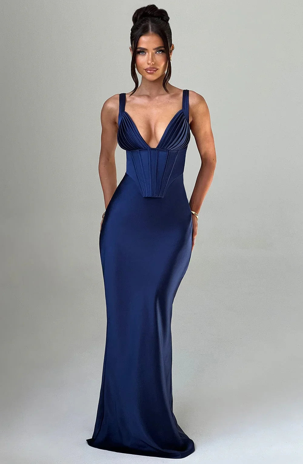 ALINA MAXI DRESS – NAVY