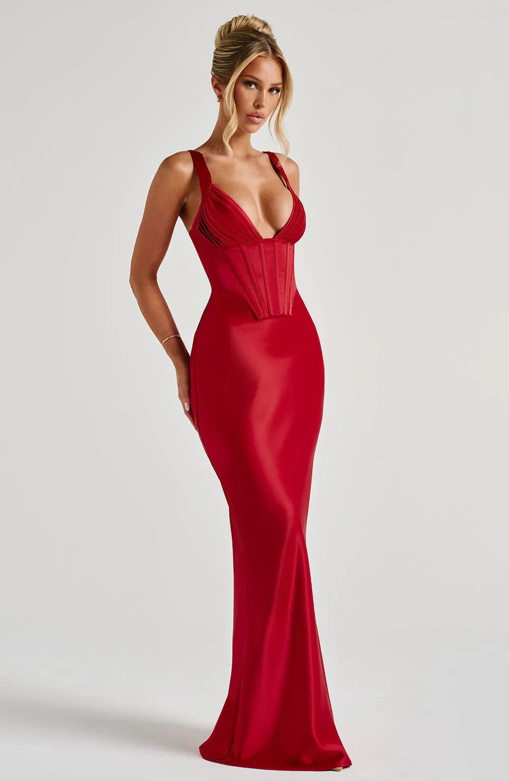 ALINA MAXI DRESS – RED
