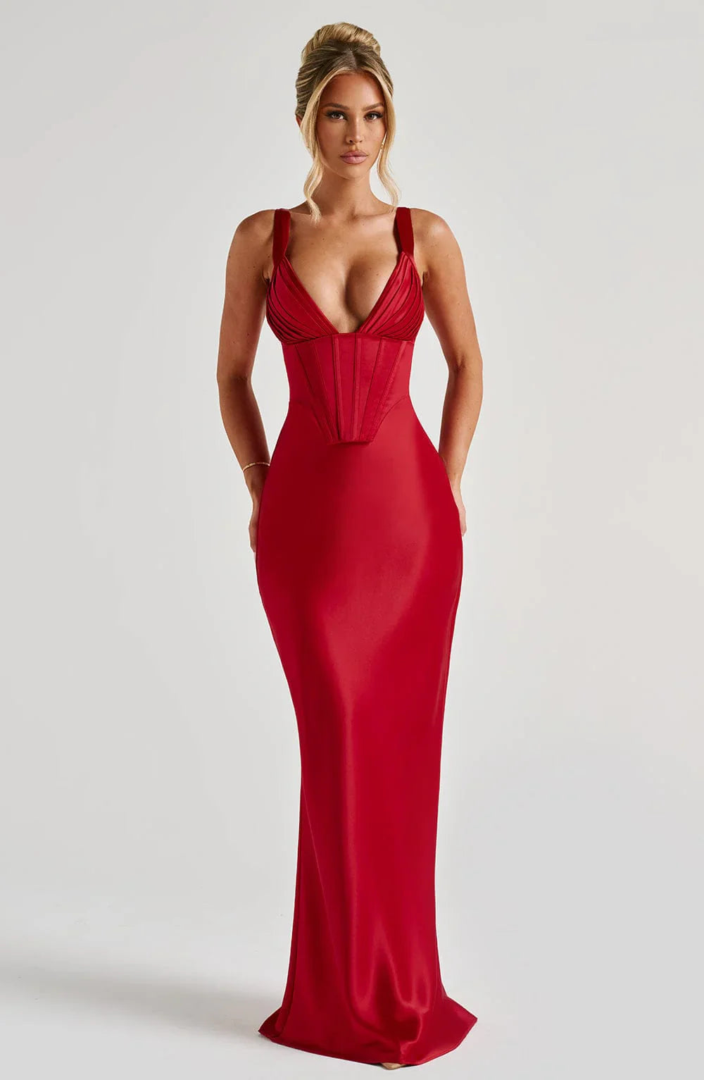 ALINA MAXI DRESS – RED
