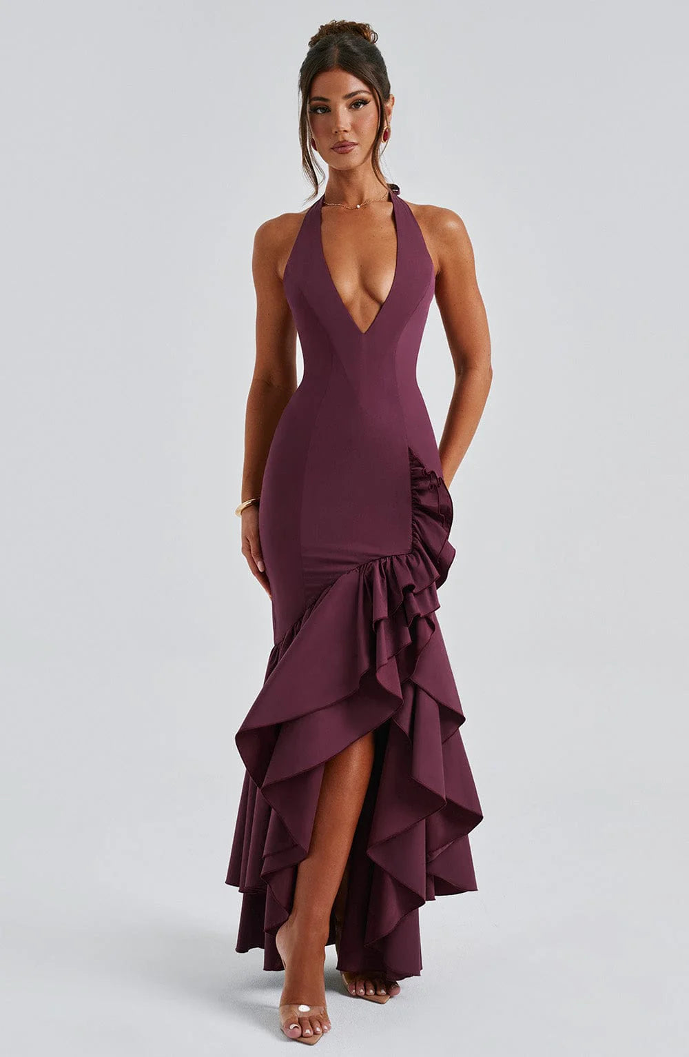 AMELIA MAXI DRESS – CHERRY LACQUER