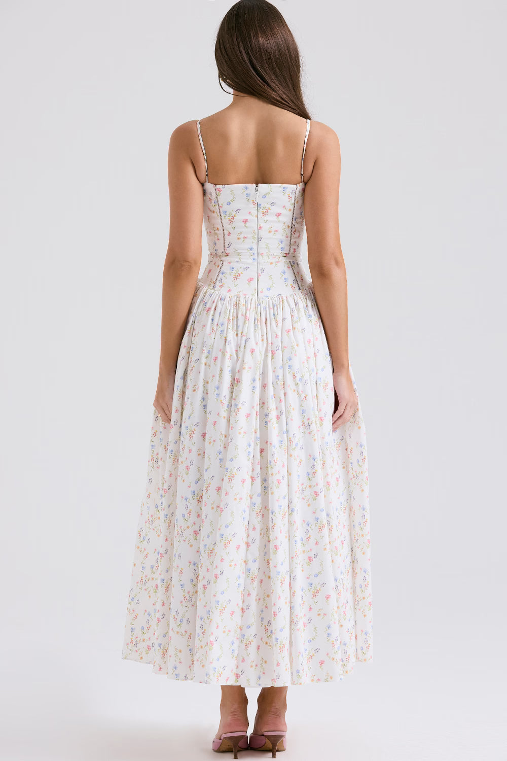 ISABELLA POSY MAXI DRESS – WHITE